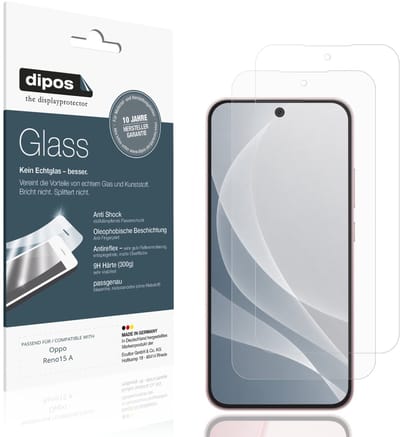 dipos – 2x Matte Pantserfolie geschikt voor Oppo Reno15 A | 9H Screenprotector