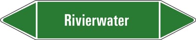 Rivierwater leidingmarkering op vel 126 x 26 mm - 5 per vel