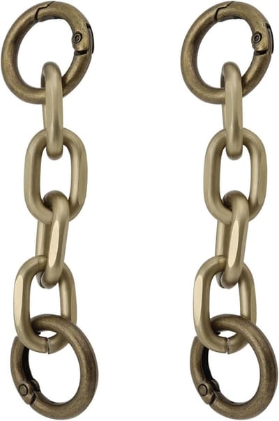 2 Stuks Tasverlengers met Veerhaak en Ringen - Aluminium Verlengketting van 9.7 cm voor Handtassen en Schoudertassen