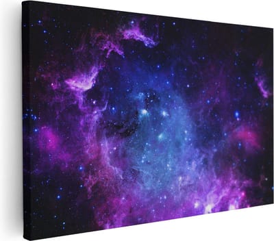 Artaza Canvas Schilderij Universum - 30x20 cm - Klein - Wanddecoratie Sterrenhemel - Muurdecoratie Ruimte - Schilderijen Op Canvas Abstract