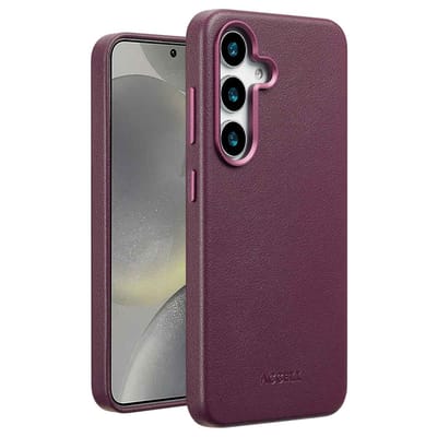 Accezz Hoesje - Geschikt voor Samsung Galaxy S25 Plus - Magnetische Ring Leather Backcover - Heath Purple