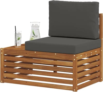 Buitenbank Hout - Terras Meubel - Ontspannen Buiten - Stevig Acaciahout - 91 x 63 x 73 cm - Natuurlijk