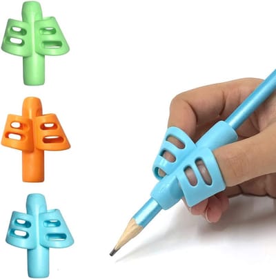 Potlood Grip voor Kinderen 2-4 Jaar - Schrijfhulp en Potloodhouder voor Peuters en Kleuters - Pencil Gripper voor Beginners om te Leren Schrijven-Drie stuks
