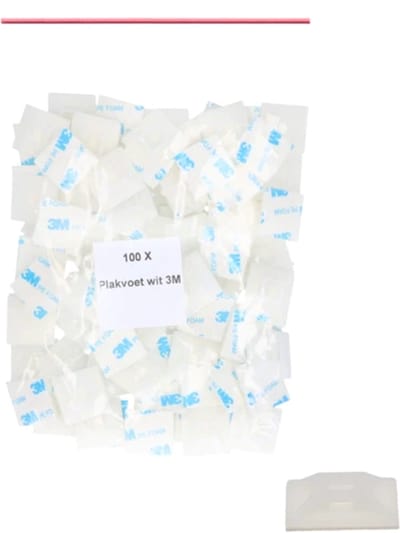 Excellent Plakvoetjes - 100 Stuks - 3M - Plakvoet voor bevestigingsdraad - Transparant