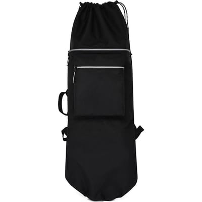 Sac à dos de skateboard résistant à l'eau et réfléchissant la nuit, bretelles réglables, multi-poches pour noir