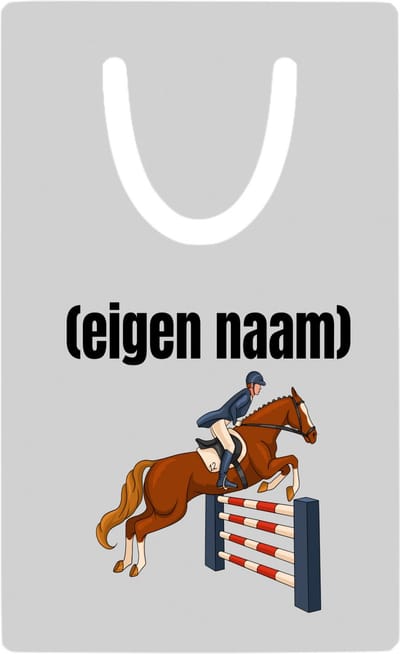 Hacebo® - paardrijden met eigen naam metalen boekenlegger - Paarden - paarden liefhebbers - iemand die houdt van paarden - verjaardag - cadeau - kado Bladwijzer boekenleggers - 7.6 cm x 5cm