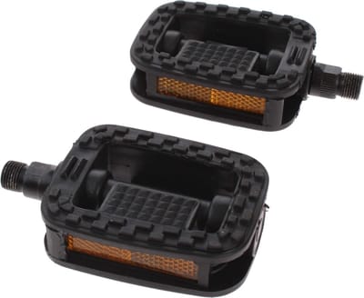 Pedaalset Fiets - Fietspedalen Platform - Fietsen Onderdelen - Met Reflectoren - 9/16 inch - Zwart