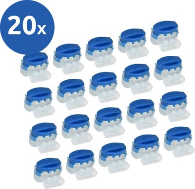 Gel connector - 20 stuks - kabelverbinder-voor Gardena Husqvarna en alle robot maaiers - begrenzingsdraad - draadverbinder voor robotmaaier
