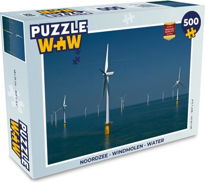 Puzzel Noordzee - Windmolen - Water - Legpuzzel - Puzzel 500 stukjes