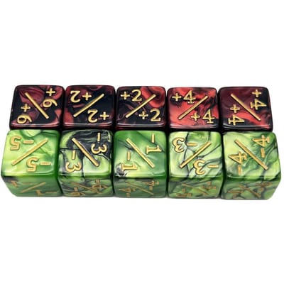 Lot de 10 dés compteurs D6 compatibles avec les accessoires de jeux de cartes black