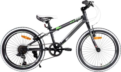 Kinderfiets – Voor kinderen 7-12 jaar – Mountainbike, 1 of 7 versnellingen – 51-61 cm, zwart