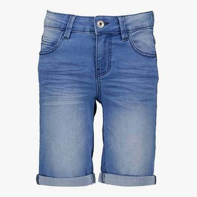 Unsigned jongens denim short medium blauw - Maat 134