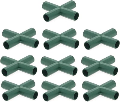 Tuinkoppelingen Kas - Kasframe Verbindingen - Kas Bouwen - Weerbestendig Ontwerp - 16 mm Binnendiameter - Groen