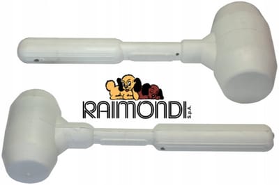 Raimondi Witte Rubberen Hamer – 0,5 KG – Tegelhamer zonder Afdruk – Voor Precisiewerk & Tegelplaatsing – PRC