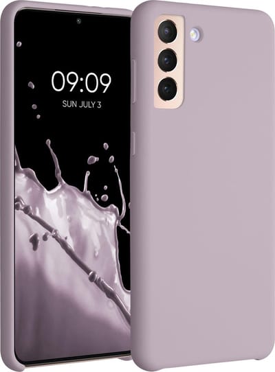 kwmobile telefoonhoesje geschikt voor Samsung Galaxy S21 Plus - Hoesje met siliconen coating - Smartphone case in lila wolk
