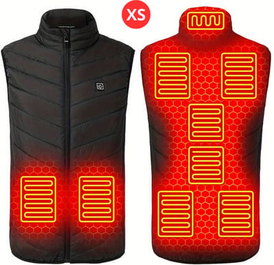 Livano Verwarmde Bodywarmer - Jas - Elektrische Bodywarmer - Heated Vest - Oplaadbaar - Heren - Maat XS - Zwart