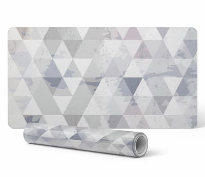 Beschermende decoratieve mat voor bureau, geometrisch camouflagepatroon, 90x45 cm