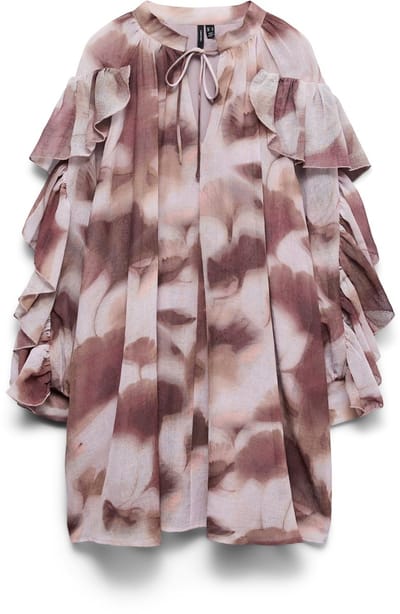 VERO MODA - VMSABRINA LS RUFFLE DRESS WVN EXP - Dames - Mini jurken