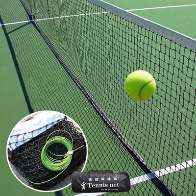 Professioneel Tennisnet - Sportnet Wedstrijdnet - Sporttraining Wedstrijden - Windbestendig Polyethyleen - 12.8m x 1.07m - Zwart