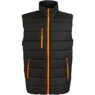 Regatta Thermische bodywarmer Navigate voor heren (Zwart/Oranje Pop)