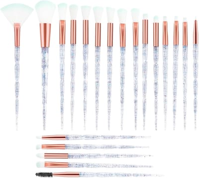 20 Stukken Make-up Borstelset - Professionele Foundation Cosmetische Borstels - Gezichtsborstel - Oogborstel - Lippenborstel - Eyeliner - Wenkbrauwborstel - Blush Concealer Borstel