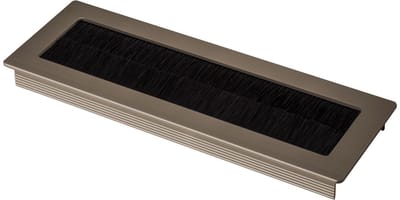 SOTECH 1 x kabeldoorvoer Toledo van geanodiseerd aluminium in RVS-look 200 x 70 mm Inbouwmaat: 190 x 62 x 15,3 mm