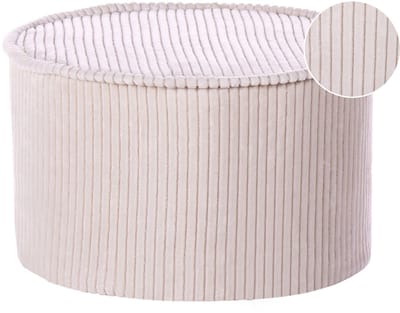 ZIKRIA - Poef - Lichtbeige - Fluweel