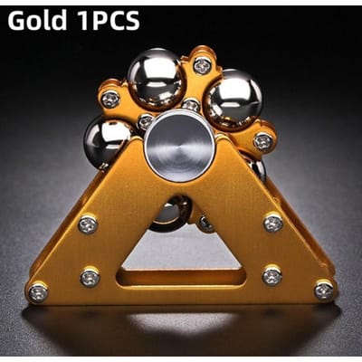 Metalen Roterende EDC Bureau Reuzenrad Gyroscoop Volwassen Stressverlichtend Speelgoed Metalen Bal Koolstofvezel Roterende Bureau Hanger goud