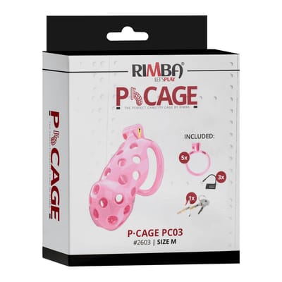 Rimba Toys - P-Cage PC03 - Kunststof Kuisheidskooi - Peniskooi - Chastity - Roze