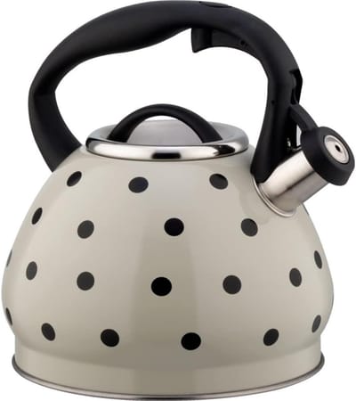 Waterkoker RVS - Theepot Fluitketel - Water Koken - Automatisch Fluit Signaal - 3 Liter Inhoud - Wit