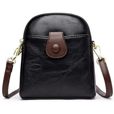 Nouveau Sac de Téléphone Portable, Style Niche Haut de Gamme, Grande Capacité, Double Compartiment, Sac Simple à Bandoulière Croisée gray