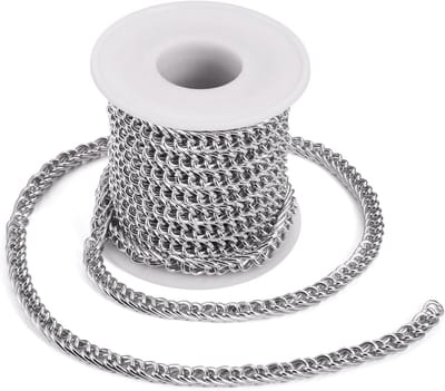 Aluminium Kettingen - Metaal Links - Sieraden Maken - Ongelast Ontwerp - 5 Meter - Platina