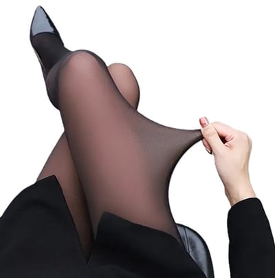 Nep Doorschijnende Panty I Hoge Taille I Elastische Slanke Panty I Leggings I One Size S-XL I ideaal Voor Koude Dagen I Zwart