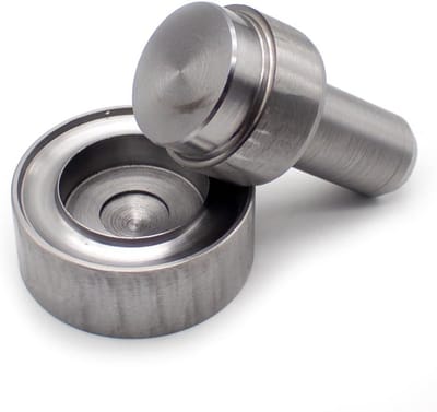 Oogponsset met Voetstuk - Ringponsset Doe-het-zelf - Leer Bewerken - Hittebehandelde Ponskop - 40MM - Matzwart