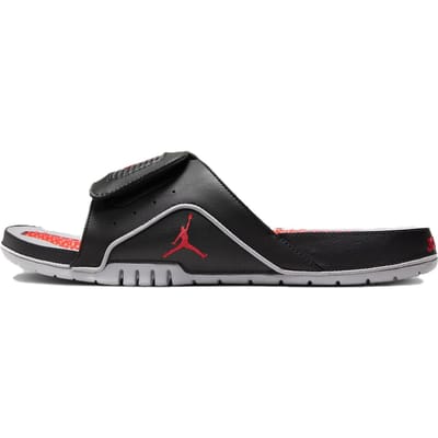 Air Jordan Hydro 4 Retro Slide Zwart Cement Heren Sneakers Cementgrijs Vuurrood 532225-060 46 black