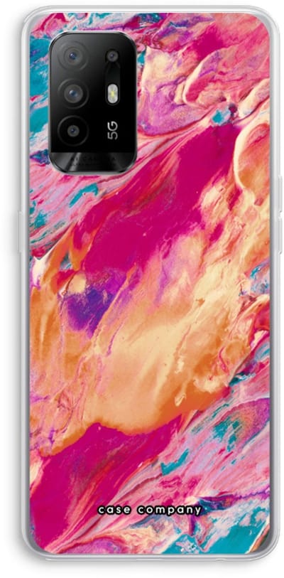 Case Company® - Hoesje geschikt voor Oppo A94 5G hoesje - Pastel Echoes - Soft Cover Telefoonhoesje - Bescherming aan alle Kanten en Schermrand