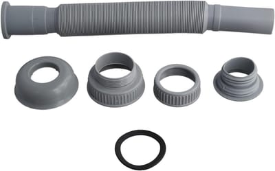 Uitbreidbare afvoerpijp - Gootsteen afvoer - Keuken reparatie - Flexibele compatibiliteit - 32 45 56 mm - Grijs