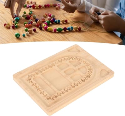 Houten Ontwerp Bord voor Sieraden, DIY Armband, Ketting en Creatief Sieraden Maken met Bamboe Kralen
