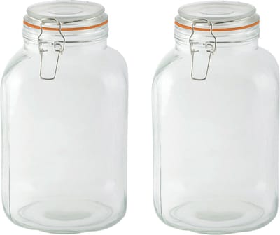 Esschert Design Weckpot - 1x - 3L - glas - D15 x 24 cm - voorraadpot - beugelsluiting