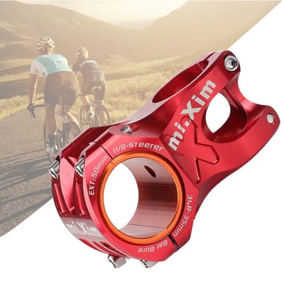 Potence de guidon courte en alliage d'aluminium 31,8 x 50 mm pour vélo(rouge)