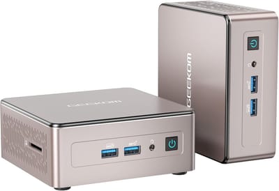 GEEKOM -2026 Edition Mini-pc-AMD Ryzen 5 7530U (tot 4,5 GHz)- 16 GB DDR4 en 1TB SSD-Windows 11 Pro-AMD Radeon graphics- Wi-Fi 6, mini pc's met Windows 11 Pro,Game pc,Mini pc desktops,BT 5.2-compacte desktop-pc voor thuis en op