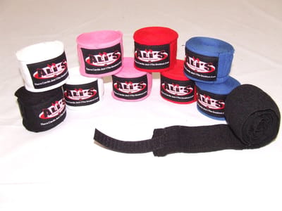Ali's Fightgear - 1 paar - Wit - 460 cm lang -Bandage boksen - Kickboks bandage - Bandage kickboksen - Bandage - Boxing wraps - Boxing bandage