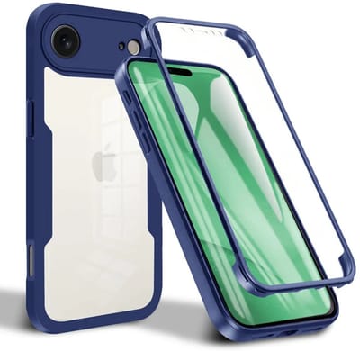 Hoesje geschikt voor Apple iPhone Air - Techsuit ColorVerse 360 Case met Screenprotector - Blauw
