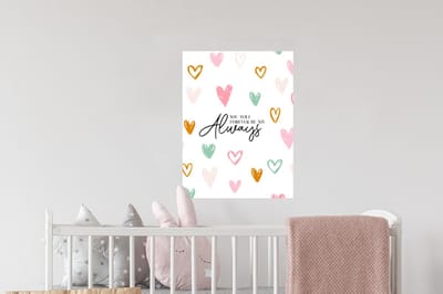 Muurstickers - Sticker Folie - Quotes - Liefde - Vriendschap - Spreuken - You will forever be my always - 30x40 cm - Plakfolie - Muurstickers Kinderkamer - Zelfklevend Behang - Zelfklevend behangpapier - Stickerfolie