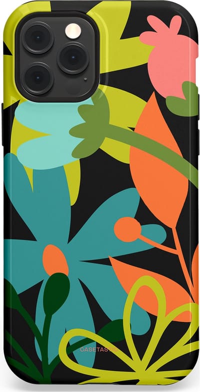Casetastic Hoesje Geschikt voor Apple iPhone 12/12 Pro Magsafe - Stijlvolle Beschermende Duo-layer Case - Botanisch Feest