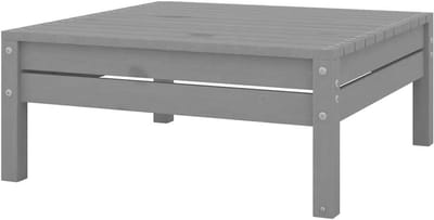 Houten Tuinstoel - Voetenbankje Buiten - Ontspannen Buiten - Modulaire Constructie - 63.5 x 63.5 x 28.5 cm - Grijs