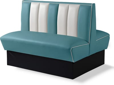 Bel Air Dinerbank Double Booth HW-120DB Blauw