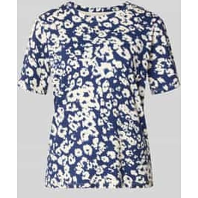 T-shirt in all-over look met ronde hals
