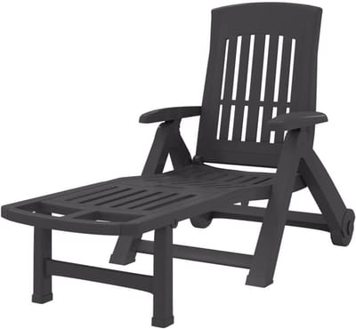 Opvouwbare ligstoel - Verstelbare tuinstoel - Buiten ontspannen - 5 posities rugleuning - 160 cm lengte - Antraciet