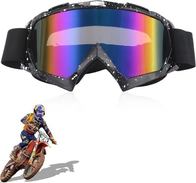 Motorrijders Goggles voor Motocross, Wind- en Stofdicht, Anti-Fog UV Bescherming voor Fietsen en Skiën, Geschikt voor Mannen, Vrouwen en Tieners